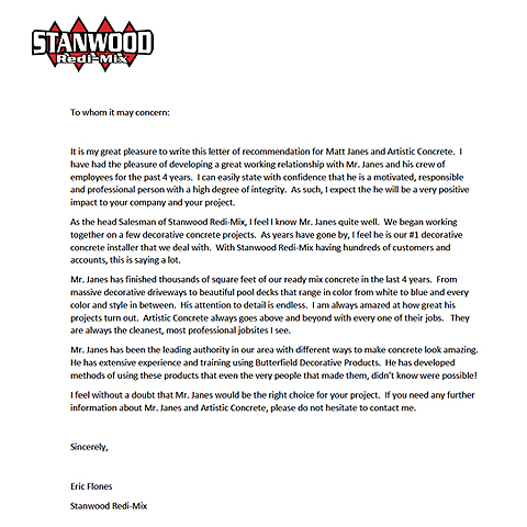 Artistic Concrete, LLC & Stanwood Redi-Mix working together across Northwest Washington for residential, commercial and industrial concrete projects.